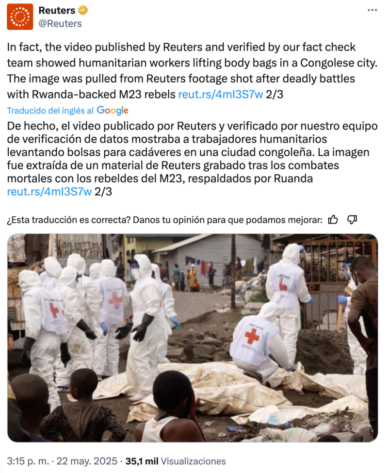 Reuters sobre foto falsa